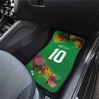 St Kitts and Nevis Cricket Patriots Car Mats Caribbean Tropical Plants Sporty Green - Wonder Print Shop