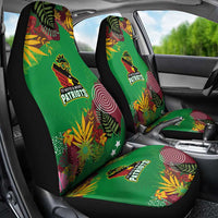 St Kitts and Nevis Cricket Patriots Car Seat Cover Caribbean Tropical Plants Sporty Green - Wonder Print Shop