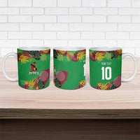 Custom St Kitts and Nevis Cricket Patriots Ceramic Mug Caribbean Tropical Plants Sporty Green - Wonder Print Shop