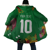 Custom St Kitts and Nevis Cricket Patriots Cloak Caribbean Tropical Plants Sporty Green - Wonder Print Shop