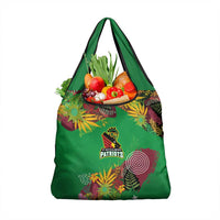 St Kitts and Nevis Cricket Patriots Grocery Bag Caribbean Tropical Plants Sporty Green - Wonder Print Shop