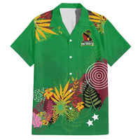 Custom St Kitts and Nevis Cricket Patriots Hawaiian Shirt Caribbean Tropical Plants Sporty Green - Wonder Print Shop