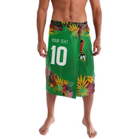 Custom St Kitts and Nevis Cricket Patriots Lavalava Caribbean Tropical Plants Sporty Green - Wonder Print Shop
