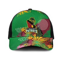 St Kitts and Nevis Cricket Patriots Mesh Trucker Cap Caribbean Tropical Plants Sporty Green - Wonder Print Shop