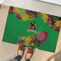 St Kitts and Nevis Cricket Patriots Rubber Doormat Caribbean Tropical Plants Sporty Green - Wonder Print Shop