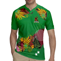 Custom St Kitts and Nevis Cricket Patriots Rugby Jersey Caribbean Tropical Plants Sporty Green - Wonder Print Shop