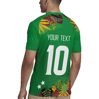 Custom St Kitts and Nevis Cricket Patriots Rugby Jersey Caribbean Tropical Plants Sporty Green - Wonder Print Shop