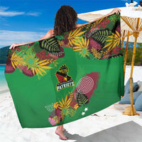 St Kitts and Nevis Cricket Patriots Sarong Caribbean Tropical Plants Sporty Green - Wonder Print Shop