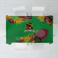 St Kitts and Nevis Cricket Patriots Tablecloth Caribbean Tropical Plants Sporty Green - Wonder Print Shop