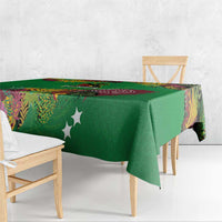 St Kitts and Nevis Cricket Patriots Tablecloth Caribbean Tropical Plants Sporty Green - Wonder Print Shop