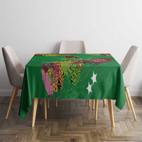 St Kitts and Nevis Cricket Patriots Tablecloth Caribbean Tropical Plants Sporty Green - Wonder Print Shop