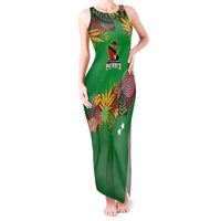 Custom St Kitts and Nevis Cricket Patriots Tank Maxi Dress Caribbean Tropical Plants Sporty Green - Wonder Print Shop