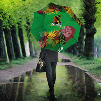 St Kitts and Nevis Cricket Patriots Umbrella Caribbean Tropical Plants Sporty Green - Wonder Print Shop