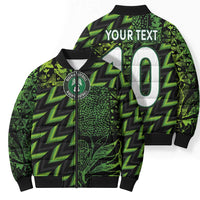 Custom Nigeria Football Bomber Puffer Jacket Super Eagles Champions - Wonder Print Shop