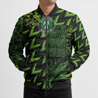 Custom Nigeria Football Bomber Puffer Jacket Super Eagles Champions - Wonder Print Shop