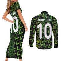 Custom Nigeria Football Couples Matching Short Sleeve Bodycon Dress and Long Sleeve Button Shirt Super Eagles Champions - Wonder Print Shop