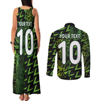 Custom Nigeria Football Couples Matching Tank Maxi Dress and Long Sleeve Button Shirt Super Eagles Champions - Wonder Print Shop