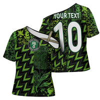 Custom Nigeria Football Cross Shoulder Shirt Super Eagles Champions - Wonder Print Shop
