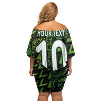 Custom Nigeria Football Family Matching Off Shoulder Short Dress and Hawaiian Shirt Super Eagles Champions - Wonder Print Shop