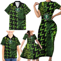 Custom Nigeria Football Family Matching Short Sleeve Bodycon Dress and Hawaiian Shirt Super Eagles Champions - Wonder Print Shop