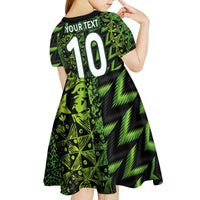 Custom Nigeria Football Kid Short Sleeve Dress Super Eagles Champions - Wonder Print Shop