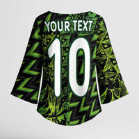 Custom Nigeria Football Kimono Sleeve Blouse Super Eagles Champions - Wonder Print Shop