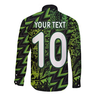 Custom Nigeria Football Long Sleeve Button Shirt Super Eagles Champions - Wonder Print Shop
