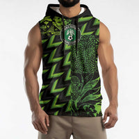 Custom Nigeria Football Sleeveless Hoodie Super Eagles Champions - Wonder Print Shop