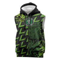 Custom Nigeria Football Sleeveless Zip Hoodie Super Eagles Champions - Wonder Print Shop