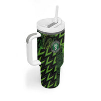 Custom Nigeria Football Tumbler With Handle Super Eagles Champions - Wonder Print Shop