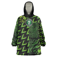 Custom Nigeria Football Wearable Blanket Hoodie Super Eagles Champions - Wonder Print Shop