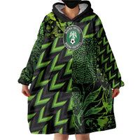 Custom Nigeria Football Wearable Blanket Hoodie Super Eagles Champions - Wonder Print Shop