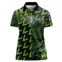 Custom Nigeria Football Women Polo Shirt Super Eagles Champions - Wonder Print Shop