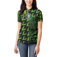Custom Nigeria Football Women Polo Shirt Super Eagles Champions - Wonder Print Shop