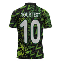 Custom Nigeria Football Zipper Polo Shirt Super Eagles Champions - Wonder Print Shop