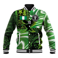Custom Nigeria Football Baseball Jacket Super Eagles Spirit - Wonder Print Shop