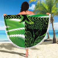 Custom Nigeria Football Beach Blanket Super Eagles Spirit - Wonder Print Shop