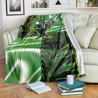 Custom Nigeria Football Blanket Super Eagles Spirit - Wonder Print Shop