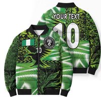 Custom Nigeria Football Bomber Puffer Jacket Super Eagles Spirit - Wonder Print Shop