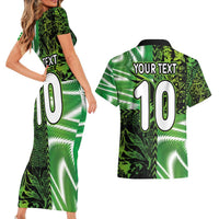 Custom Nigeria Football Couples Matching Short Sleeve Bodycon Dress and Hawaiian Shirt Super Eagles Spirit - Wonder Print Shop