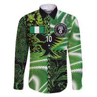 Custom Nigeria Football Family Matching Long Sleeve Bodycon Dress and Hawaiian Shirt Super Eagles Spirit - Wonder Print Shop