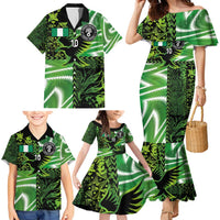 Custom Nigeria Football Family Matching Mermaid Dress and Hawaiian Shirt Super Eagles Spirit - Wonder Print Shop