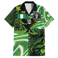 Custom Nigeria Football Family Matching Off Shoulder Maxi Dress and Hawaiian Shirt Super Eagles Spirit - Wonder Print Shop