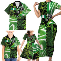 Custom Nigeria Football Family Matching Short Sleeve Bodycon Dress and Hawaiian Shirt Super Eagles Spirit - Wonder Print Shop