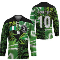 Custom Nigeria Football Hockey Jersey Super Eagles Spirit - Wonder Print Shop