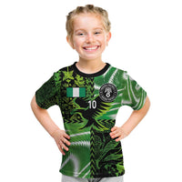 Custom Nigeria Football Kid T Shirt Super Eagles Spirit - Wonder Print Shop