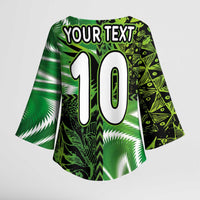 Custom Nigeria Football Kimono Sleeve Blouse Super Eagles Spirit - Wonder Print Shop