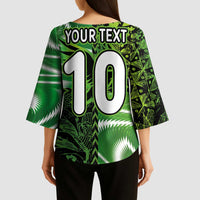 Custom Nigeria Football Kimono Sleeve Blouse Super Eagles Spirit - Wonder Print Shop