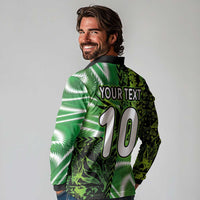 Custom Nigeria Football Long Sleeve Polo Shirt Super Eagles Spirit - Wonder Print Shop