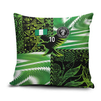 Custom Nigeria Football Pillow Cover Super Eagles Spirit - Wonder Print Shop